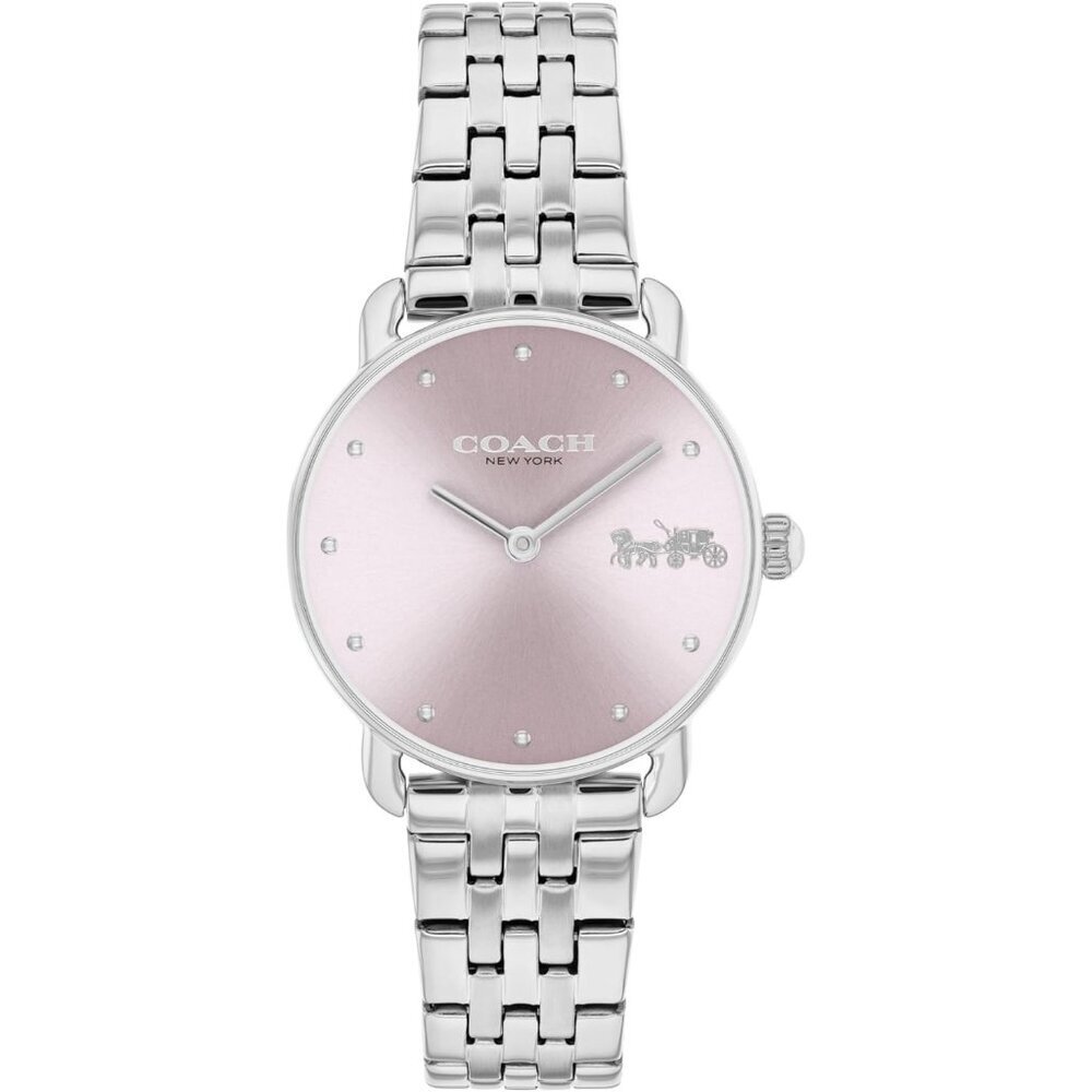 Women's Silver Plated 2H Quartz Watch Stainless Steel Bracelet Water Resistant